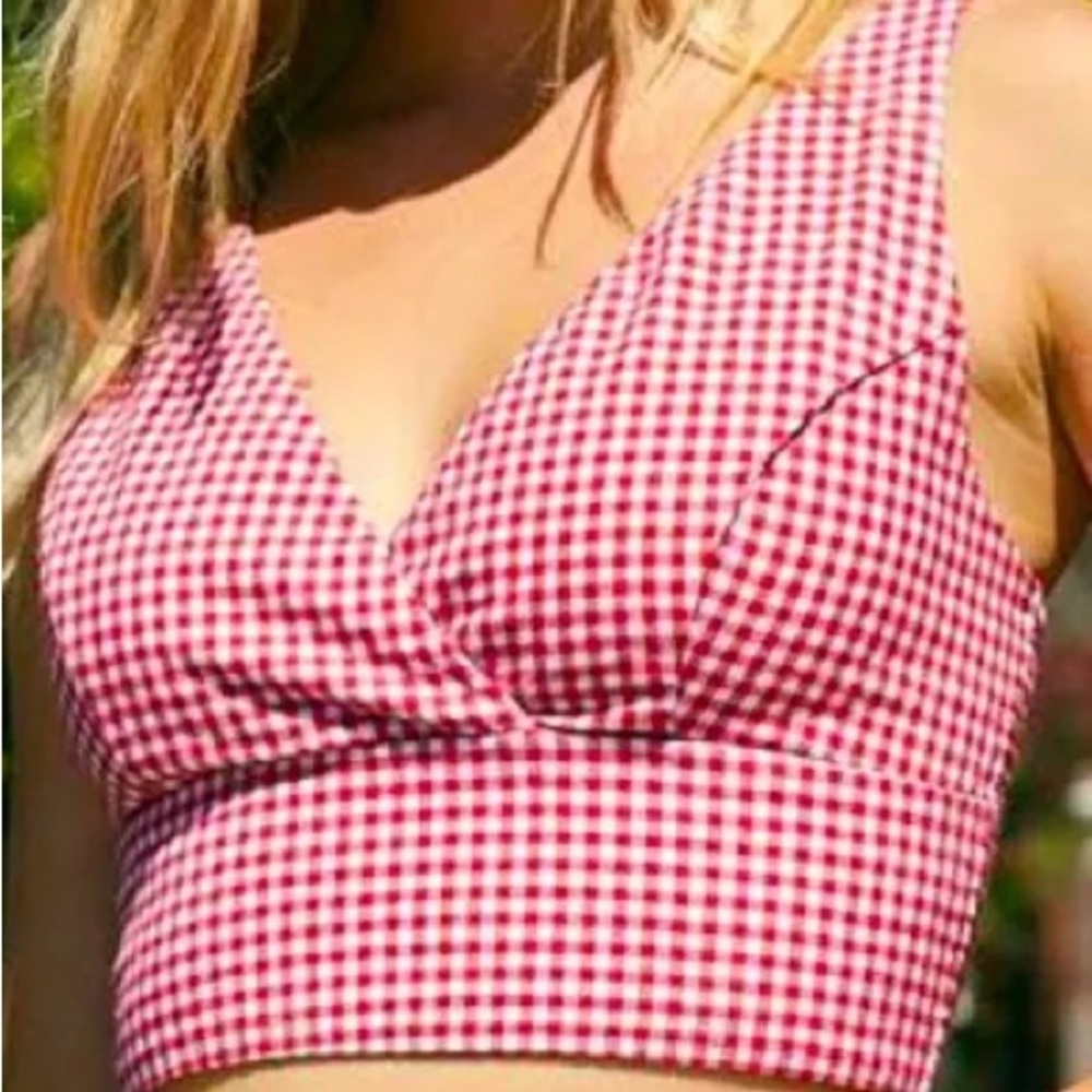 Brandy Melville Red Gingham Tank Top